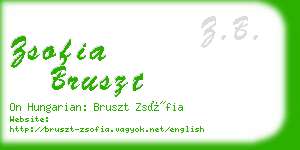 zsofia bruszt business card